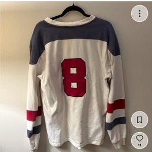 Jersey style oversized long sleeve